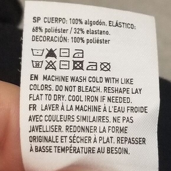 American Eagle Medium Smocked Peplum Hem Bandeau Crop Tube Top Black Multicolor - Picture 9 of 11